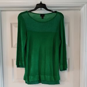 Worthington Green 3/4 Sleeve Knit Top